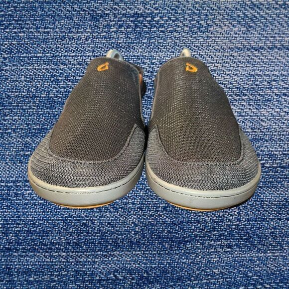 Olukai Nohea Mesh Men’s Size 8.5 Shoe Gray Orange Slip On Loafers 10188–4242  - Picture 2 of 9